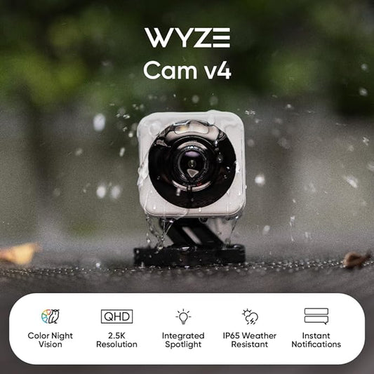 WYZE Cam v4: 2K HD Wi-Fi Cam w/ Color Night Vision