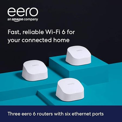 Eero 6 Mesh WiFi 6 System: Fast, Reliable, Starlink Compatible