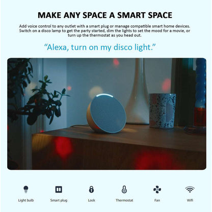 Bring the power of Alexa to any room with the Amazon Echo Pop Smart Speaker. Stream music, manage your day, and command your HomeConnect devices
