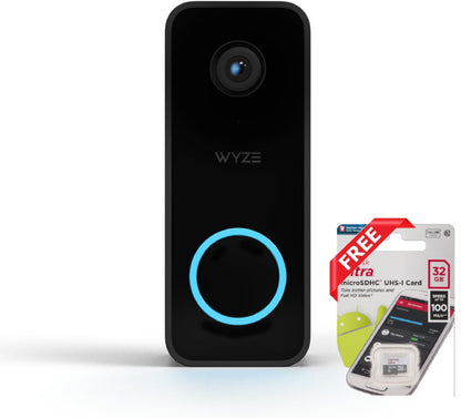 WYZE Video Doorbell 2K HD Video / Wired - FREE 32GB SD CARD