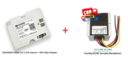 (NEW) STARLINK-Yaosheng-Conversion Kit-2-in-1 PoE Injector+SPX Adapter for Residential Starlink