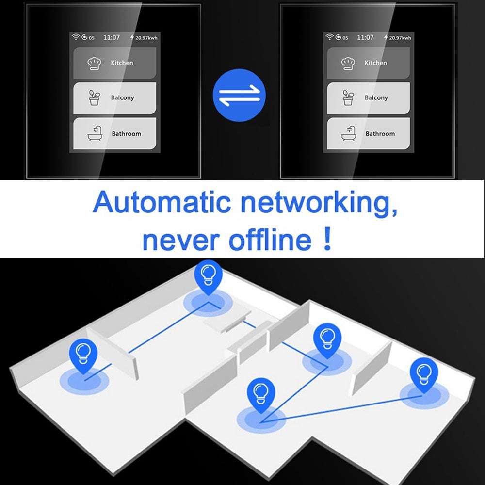 HomeConnect Smart Switch PH: Control your lights and curtains with one 4-in-1 WiFi Touch Panel. Seamlessly integrates with Alexa and Google Home voice control for smarter living in the Philippines. 
