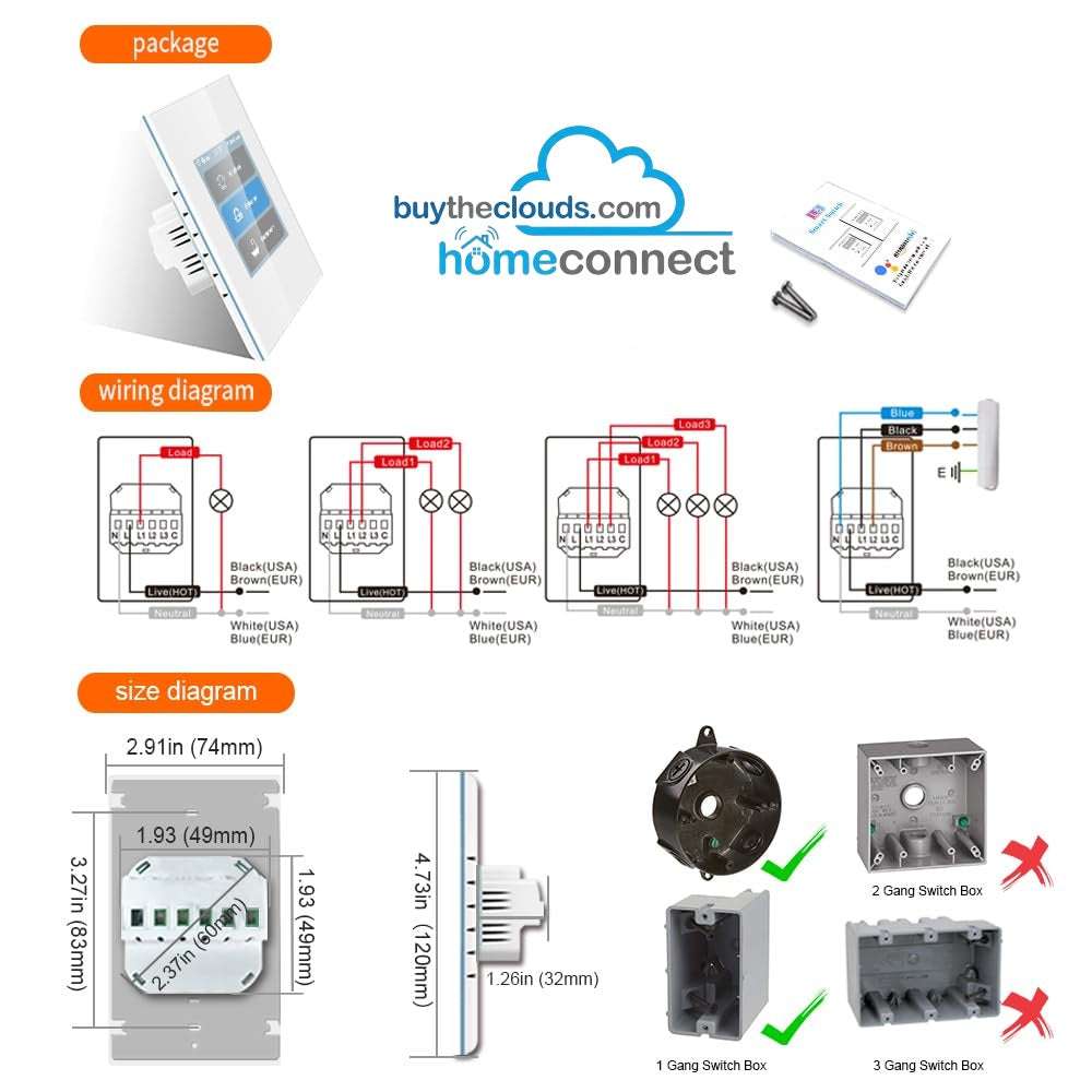 HomeConnect Smart Switch PH: Control your lights and curtains with one 4-in-1 WiFi Touch Panel. Seamlessly integrates with Alexa and Google Home voice control for smarter living in the Philippines. 