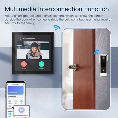HomeConnect Smart Control Center: The 4-inch Tuya WiFi Touch Screen panel with Alexa Built-in. Manage all ZigBee and smart devices, scenes, and voice control your home. The ultimate smart wall hub. 