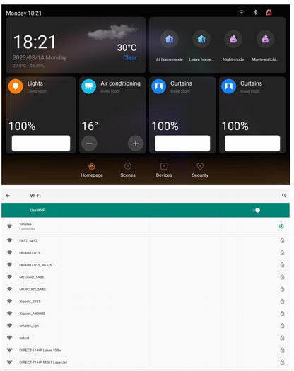 HomeConnect Smart Control Panel PH: Centralize your smart home with our 6/8/10-inch LCD Touch Screen. Built-in Zigbee Hub, Voice Assistant, and Tuya WiFi for automation and scene control.