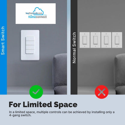 HomeConnect Smart Wall Switch: No Neutral Wire Required