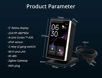 HomeConnect Smart Panel PH: 5in Touch, Alexa & Tuya Hub