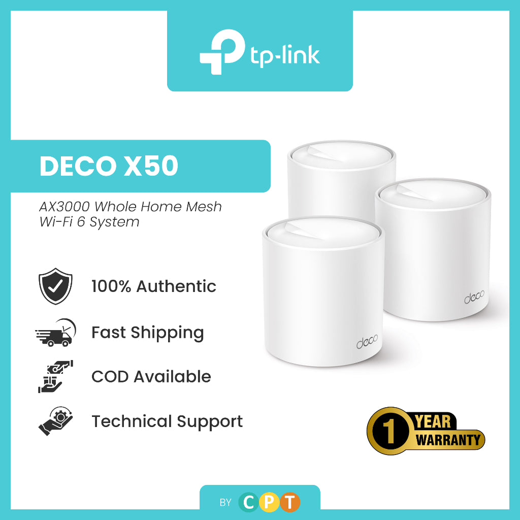 Deco X50 AX3000: Whole Home AI Mesh Wi-Fi 6 Router System