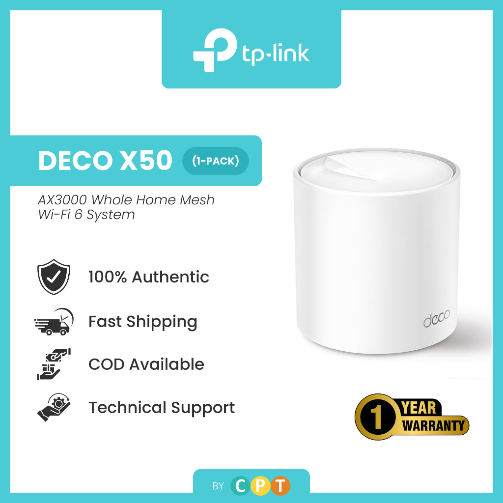 Deco X50 AX3000: Whole Home AI Mesh Wi-Fi 6 Router System
