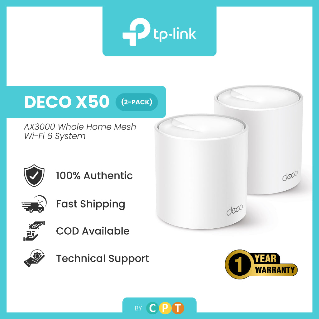 Deco X50 AX3000: Whole Home AI Mesh Wi-Fi 6 Router System