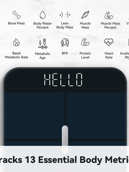 WYZE Smart Scale X -Blue for Body Weight, Digital Bathroom Scale for BMI, Body Fat, Water and Muscle