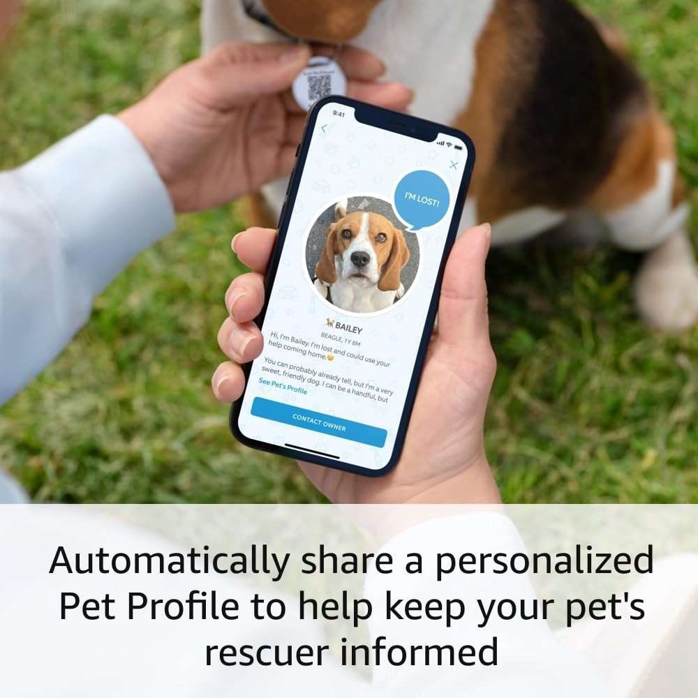 Ring Pet Tag | Easy-to-use tag with QR code | Real-time scan alerts | Shareable Pet Profile