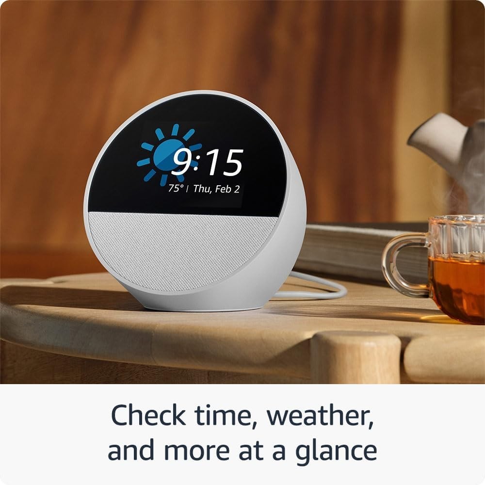 Amazon Echo Spot (2024) Smart Speaker with Alarm Clock