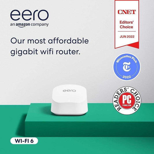 Eero 6+ Mesh WiFi 6 System: Fast, Reliable, Starlink Compatible