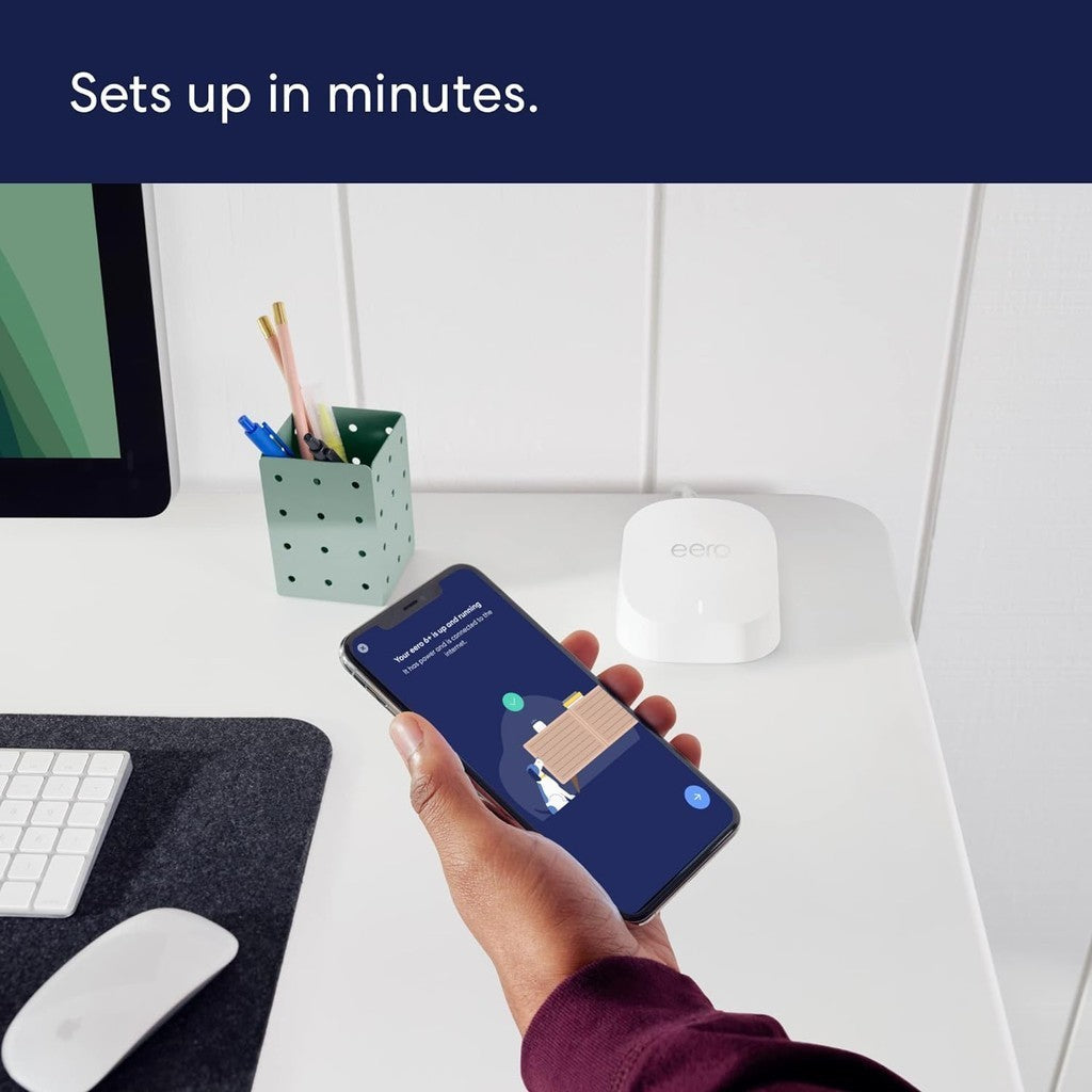 Eero 6+ mesh WiFi 6 system | Fast, reliable and Starlink compatible