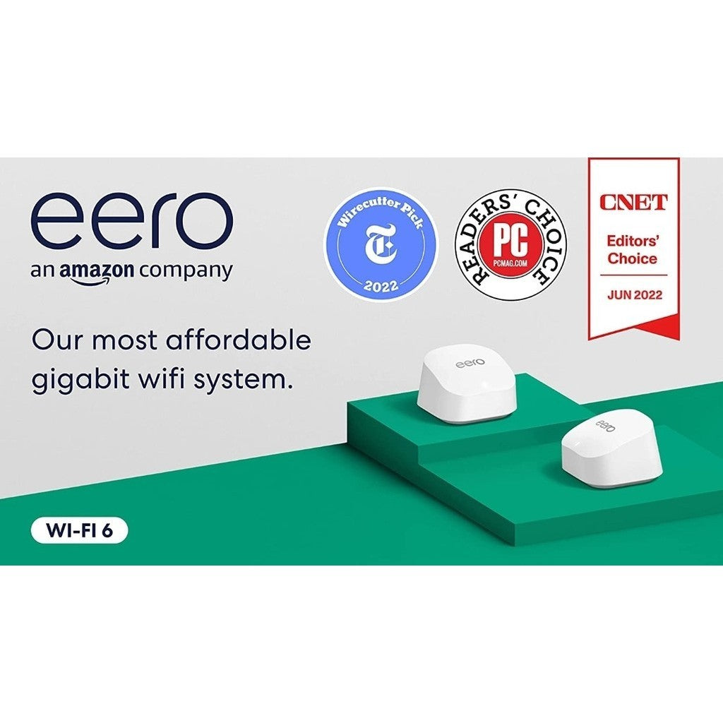 Eero 6+ mesh WiFi 6 system | Fast, reliable and Starlink compatible